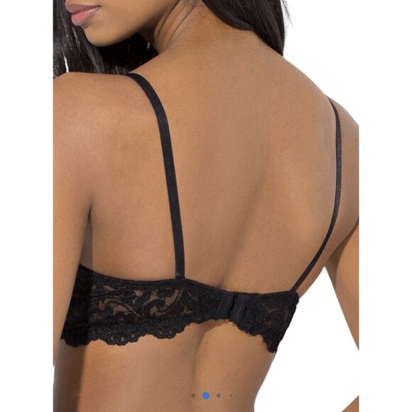 Smart & Sexy Add 2 Cup Sizes Push-Up Bra Black Lace Size 38C - Picture 2 of 14